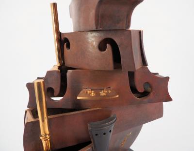 ARMAN - Violon cubiste n°2, Sculpture originale en bronze, Signée 2