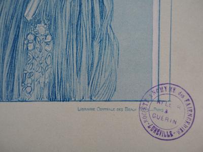 Alphonse MUCHA : Jeune Fille en Costume Traditionnel - Lithographie Signée 2