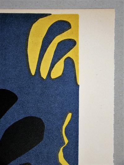 HENRIMATISSE (d’après) - Composition fond bleu, 1954 - Lithographie en couleurs signée 2