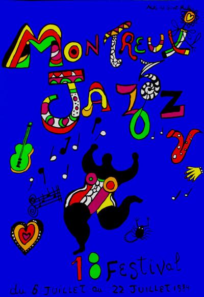 Niki De Saint Phalle-MONTREUX JAZZ 1984-Sérigraphie 2