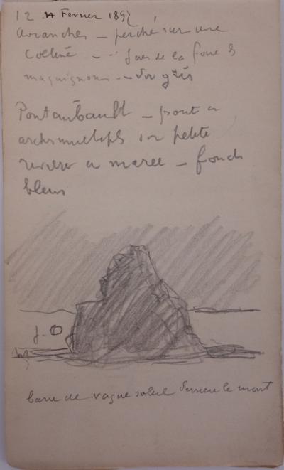 Paul Signac - Carnet de dessins, notes (Bruges, Mont St Michel) 2