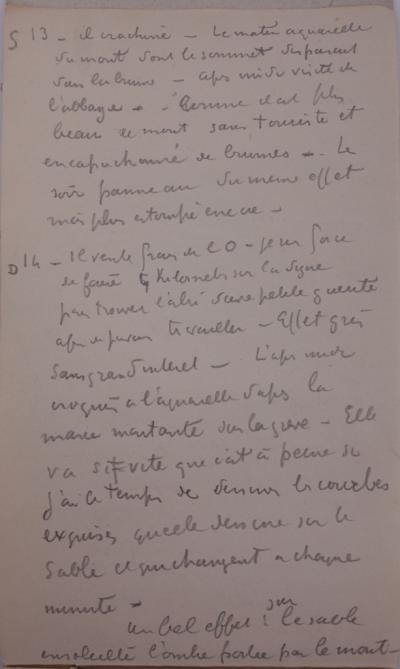 Paul Signac - Carnet de dessins, notes (Bruges, Mont St Michel) 2