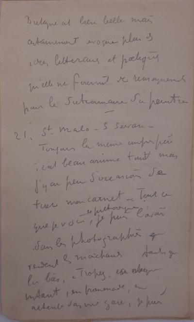 Paul Signac - Carnet de dessins, notes (Bruges, Mont St Michel) 2