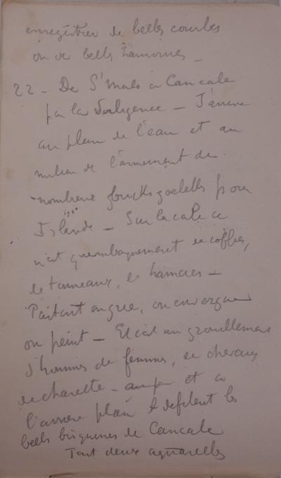 Paul Signac - Carnet de dessins, notes (Bruges, Mont St Michel) 2