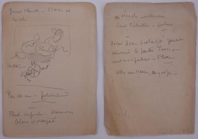 Paul Signac - Carnet de dessins, notes (Bruges, Mont St Michel) 2