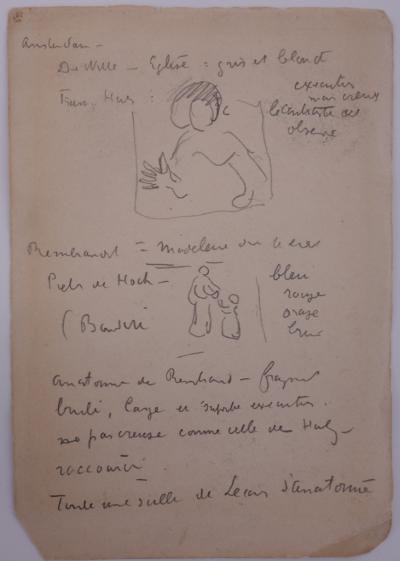 Paul Signac - Carnet de dessins, notes (Bruges, Mont St Michel) 2