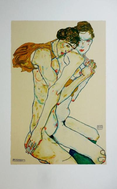 Egon SCHIELE (d’après) - Ensemble de 8 lithographies signées et datées 2