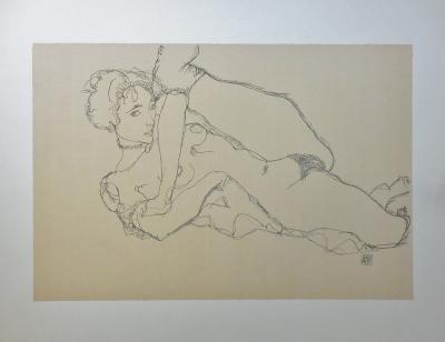 Egon SCHIELE (d’après) - Ensemble de 8 lithographies signées et datées 2