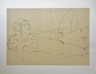 Egon SCHIELE (d’après) - Ensemble de 8 lithographies signées et datées 2
