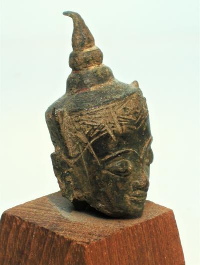 Tête de Bouddha royal en bronze, royaume du Siam 2