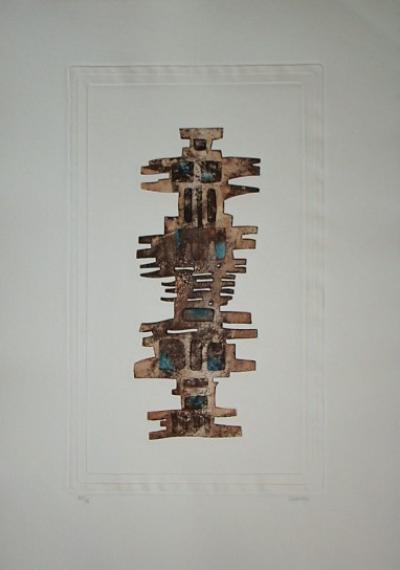 Ferdinand SPRINGER - Composition, 1970 - Gravure originale signée et numérotée 2