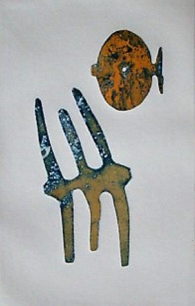 Ferdinand SPRINGER - Composition, 1970 - Gravure originale signée et numérotée 2