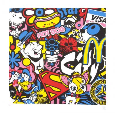 Speedy Graphito - City of Stars - Lithographie originale signée au crayon 2