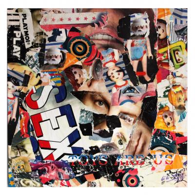 Christophe Stouvenel - Les jouets c’est Nous, 2017 - Collage sur toile 2