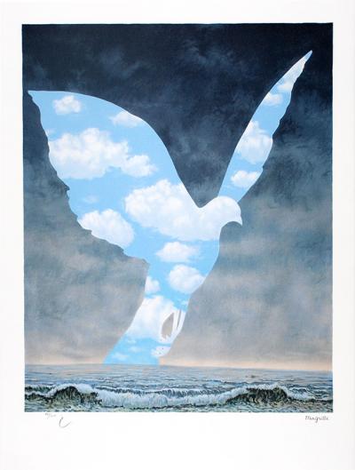 René MAGRITTE (1898-1967) - La Grande Famille, lithographie, 45x30 cm 2