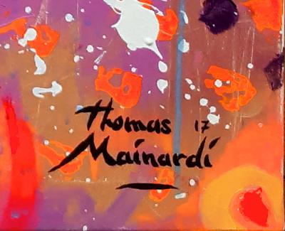 Thomas MAINARDI, Until the Red Aurora , 2017 - Technique mixte sur panneau métal 2