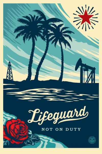 Shepard Fairey OBEY (USA, 1970) - LIFEGUARD NOT ON DUTY - Sérigraphie signée et datée 2