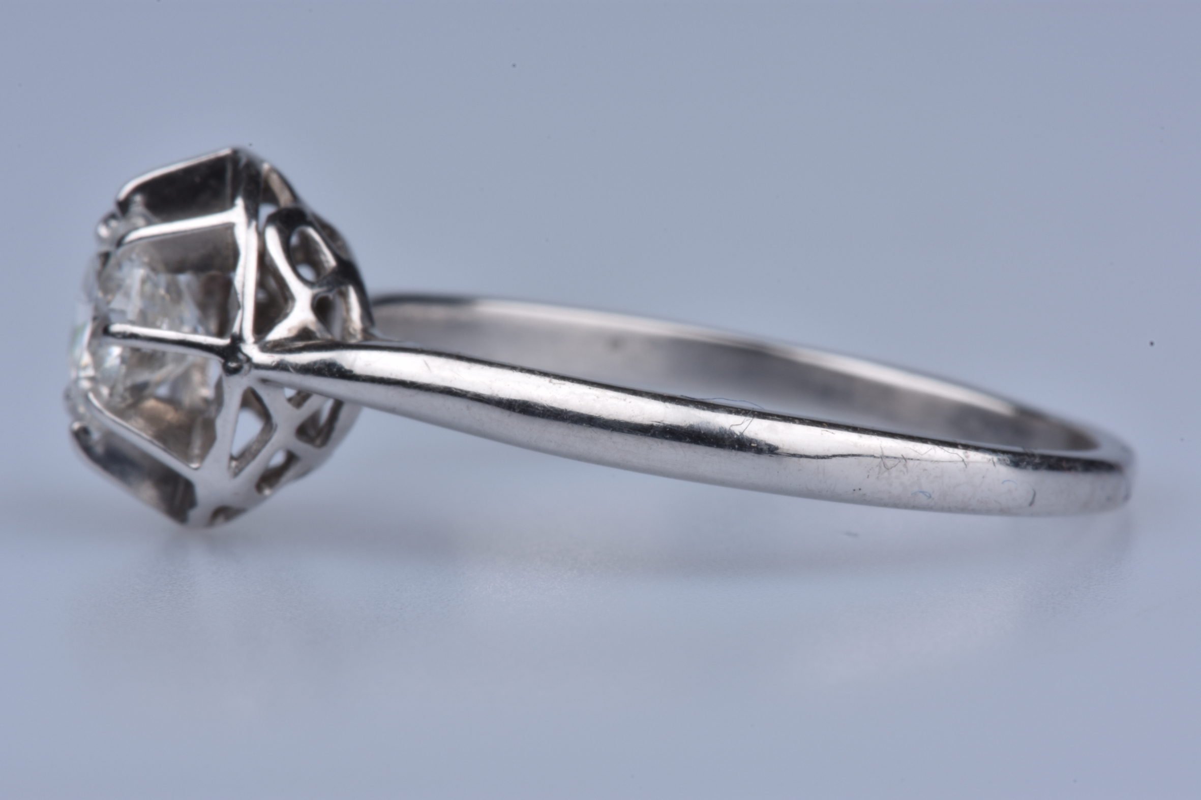 Bague De Fiançailles Diamant 1.15ct Or Blanc 18k - Diamant F (VS1) Certifié IGI
