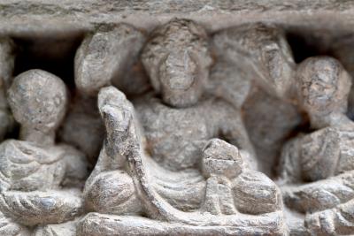 Bas-relief époque art gréco-bouddhique du Gandhara figurant le Bouddha -  3 / 4ème siècle 2