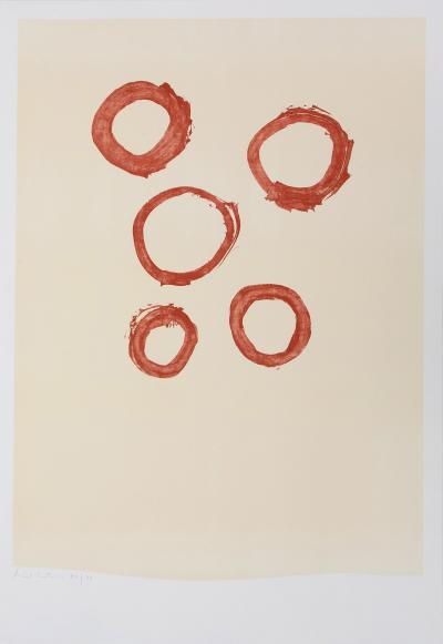 Robert MOTHERWELL - Five circles, 1972 - Lithographie originale signée au crayon 2