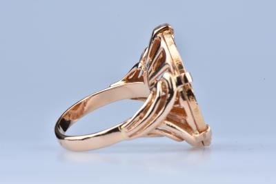 Bague en or 18ct (750 millièmes), pièce de 20 francs 