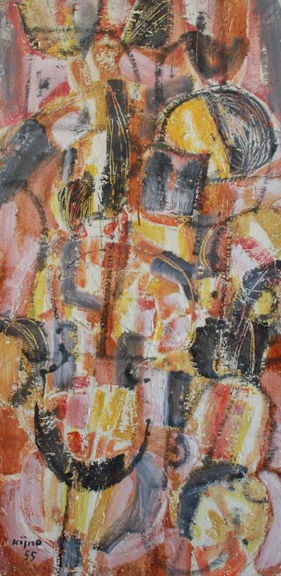 Ladislas Kijno - Composition 1955 - Huile Sur Toile 2