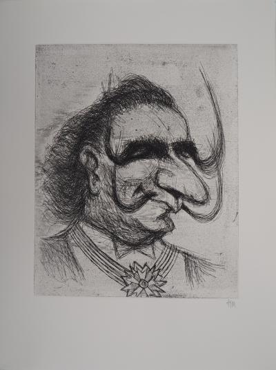 TIM : Pompidou dalinisé - Gravure originale signée 2
