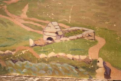 André MORISSET - Cour de ferme - Huile sur toile signée 2