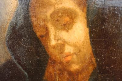 Ecole du 19e siècle - Madone-  huile sur bois 2