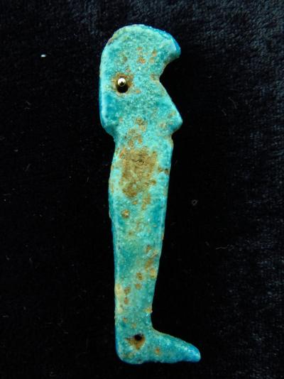 Ancient Egyptian calcite scarab amulet 2