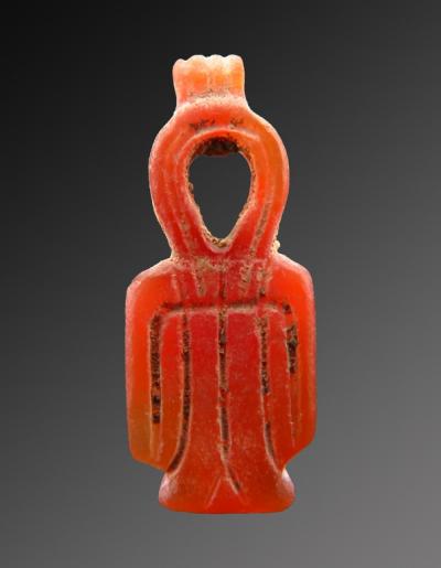 Egypte Antique - Nœud Tyet en cornaline / amulette Gurde d’Isis 2