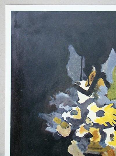 Georges BRAQUE ( after ) - Vase de fleurs jaunes, 1955 - Lithograph signed 2