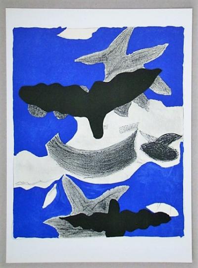 Georges BRAQUE - Deux Oiseaux Avec Nuages, 1955 - Lithographie originale 2