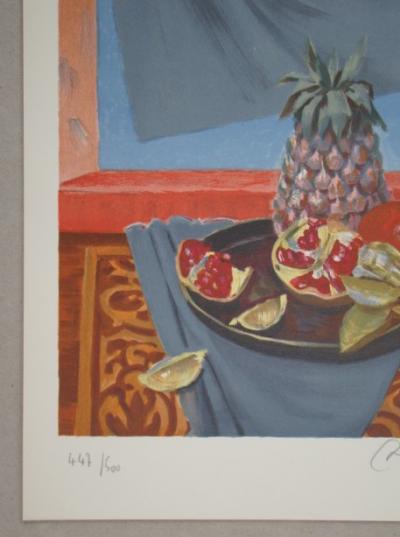 Roger CHAPELAIN-MIDY - Nature Morte aux Ananas et Grenades, 1961 - Lithographie signée et numérotée 2