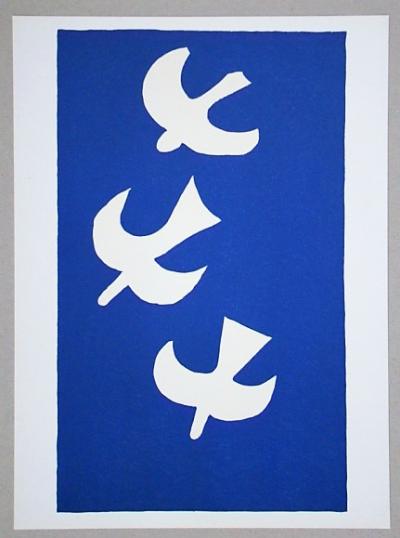 GEORGES BRAQUE ( d’après ) - Trois oiseaux - 1955 2