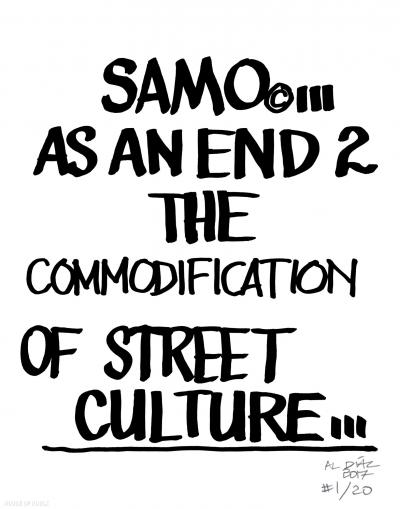 SAMO©…(Basquiat Al diaz)…As an end 2, The commodification of street sculpture - Gravure pigmentaire 2