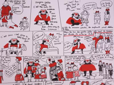 Yves SAINT LAURENT : La vilaine Lulu diplômée - Lithographie, 1985 2