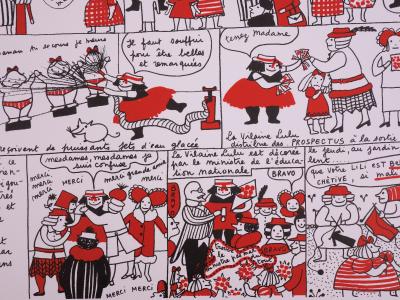 Yves SAINT LAURENT : La vilaine Lulu diplômée - Lithographie, 1985 2