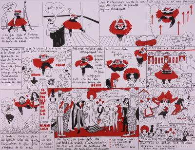 Yves SAINT LAURENT : La vilaine Lulu à la danse - Lithographie, 1985 2