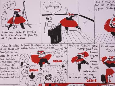 Yves SAINT LAURENT : La vilaine Lulu à la danse - Lithographie, 1985 2