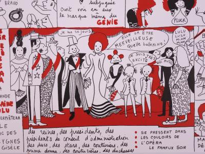Yves SAINT LAURENT : La vilaine Lulu à la danse - Lithographie, 1985 2