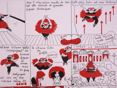 Yves SAINT LAURENT : La vilaine Lulu à la danse - Lithographie, 1985 2