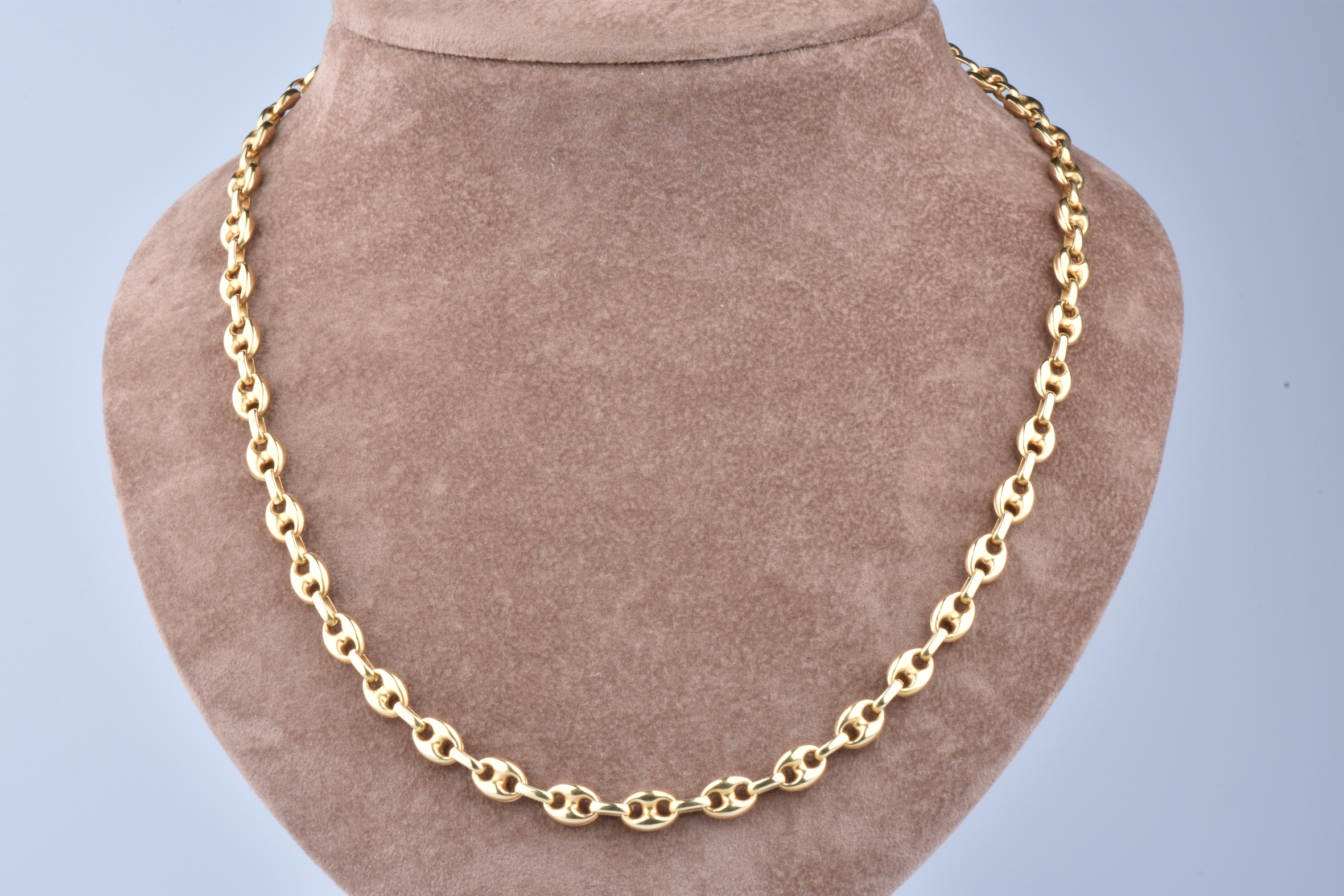 Beautiful 18 kt gold necklace 750 1000 Coffee bean mesh snap clasp Jewellery Watches Plazzart