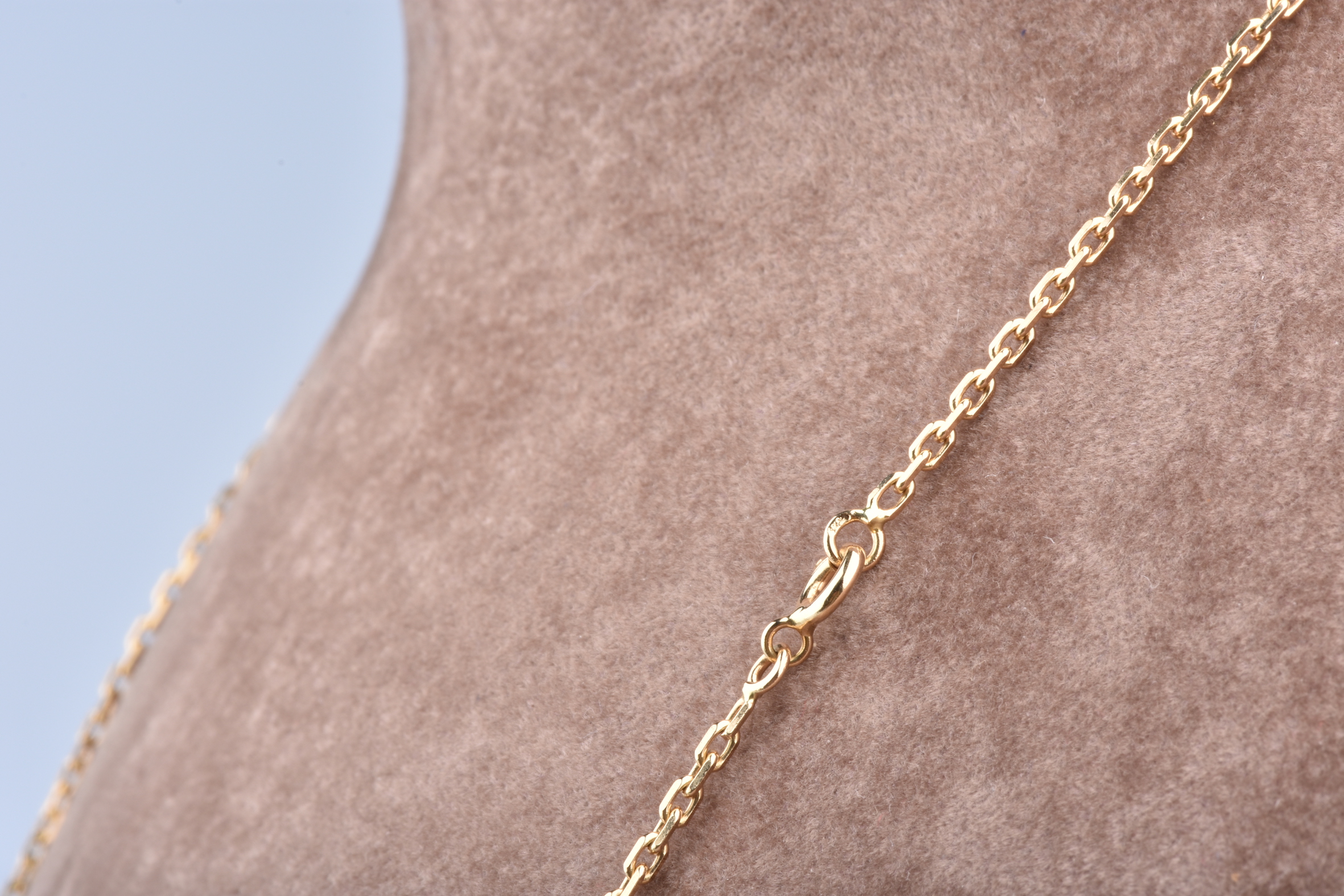 Collier plaqué or 18k mini-mailles striées - Bijoux Argent/Doré