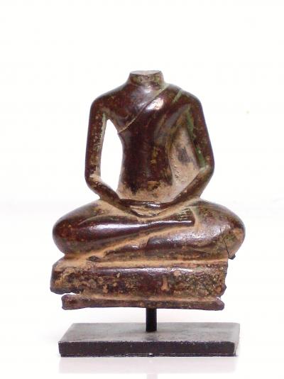 Bouddha de fouille acéphale en bronze, Thailande, époque Ayutthaya 2