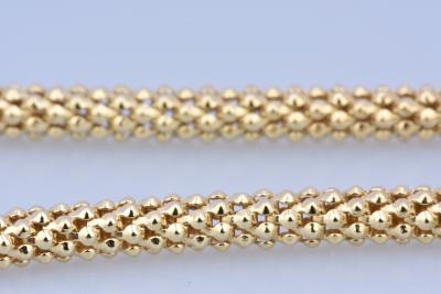 Bracelet panthère en or 18ct (750 millièmes) ornée de 84 oxydes ronds brillants et de 4 oxydes ronds brillants verts. Fermoir à clips original 2