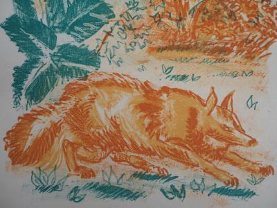 Jean DUFY : Le renard déguisé - Lithographie originale Signée, 1938 2