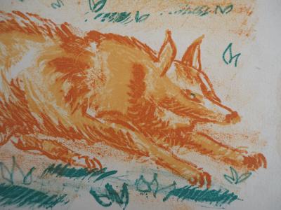 Jean DUFY : Le renard déguisé - Lithographie originale Signée, 1938 2