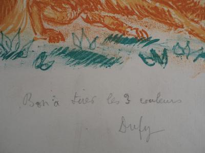 Jean DUFY : Le renard déguisé - Lithographie originale Signée, 1938 2