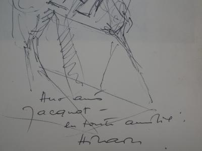 Camille HILAIRE : Cavalier - Dessin original signé 2